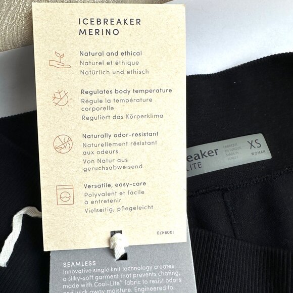 NWT - ICEBREAKER Cool-Lite Resist odors wick away moisture seamless Leggings XS - Picture 5 of 10